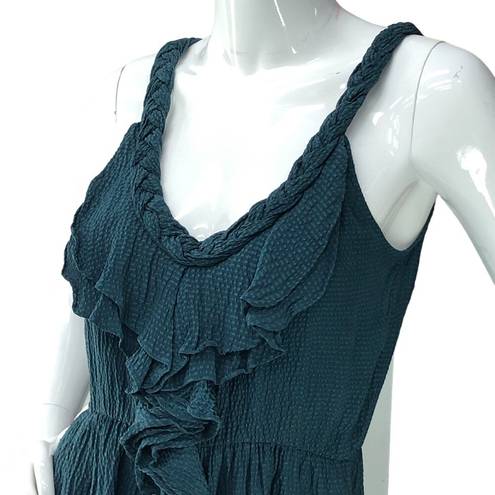 Rebecca Taylor  Womens Size 2 Dress Silk Ruffle Front Cocktail Sleeveless POCKETS