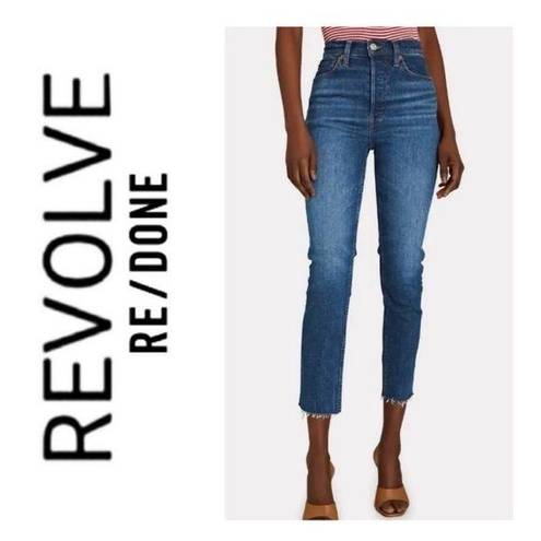 RE/DONE NWT Revolve x  High Rise Button Front Ankle Crop Jeans
