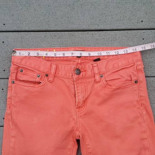  Stretch Size 26 Toothpick Jeans | J.Crew Coral Colored Jeans Style 77088