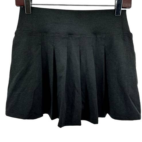 Vuori  Halo Performance Skirt High Rise Mini Pleated Back Pull On Black S NWT