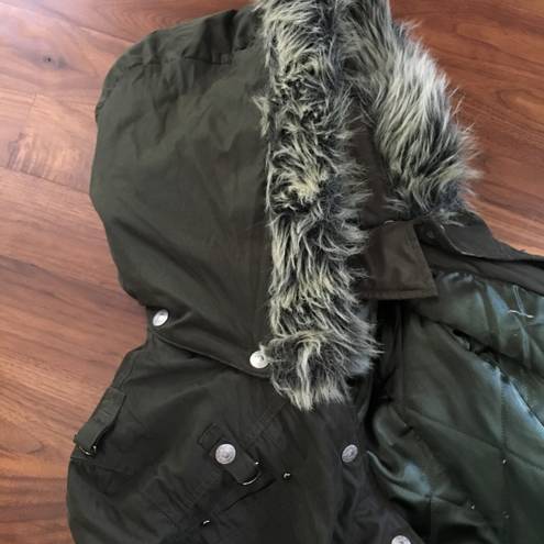 Sugar Lips Green Utility Parka Jacket