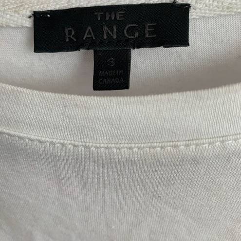 The Range  NYC Balloon Long Sleeve Crop Tee White Revolve Small