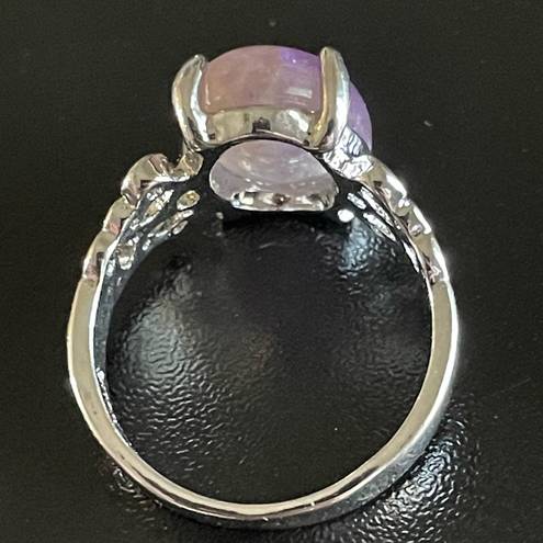 Amethyst Natural purple  S925 silver ring size 7