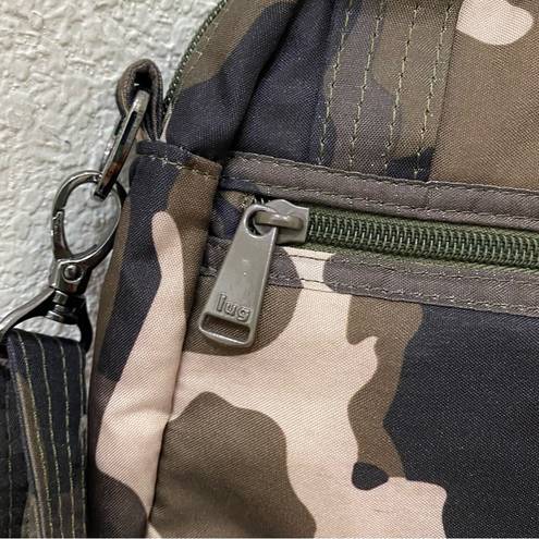 infinity LUG  Can Can Green Camo Nylon RFID Convertible Mini Crossbody Bag