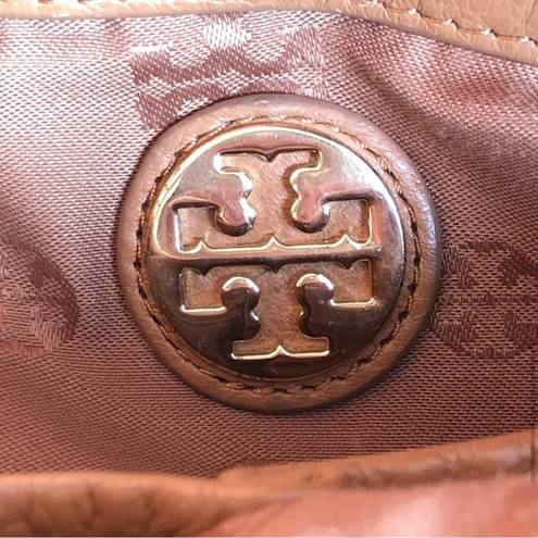 Tory Burch Large  Sammy Messenger Royal Pebbled Leather Fold-over Crossbody Purse