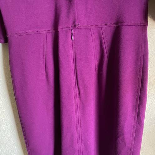 Zac Posen  Z Spoke Plum Mock Neck Jersey Knit Dress Size S