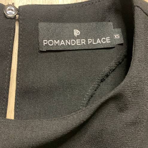 Tuckernuck  Pomander Place Carlota Peplum Blouse Black Size XS