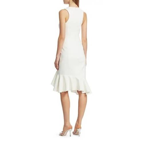 Cinq à Sept  Ruffle Angela Dress in White 0 Womens Bridal Cocktail