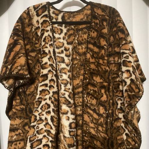 Animal print throw on heavy material