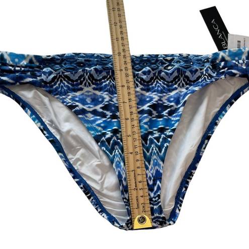 La Blanca  Womens Size 12 Oasis Ikat Side Shirred Hipster Bikini Swim Bottoms