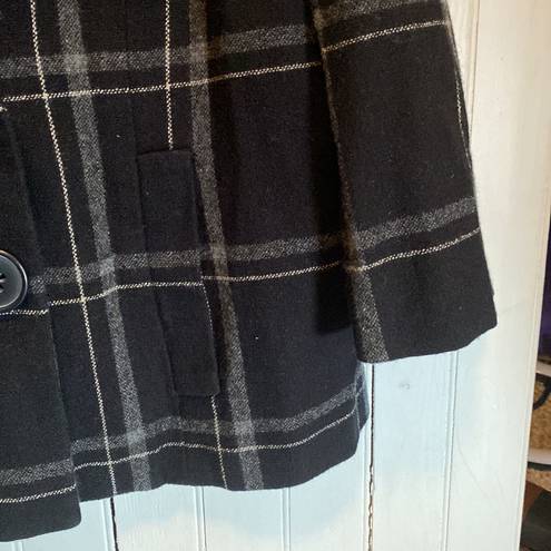 Banana Republic  Wool Jacket Plaid Black Size L