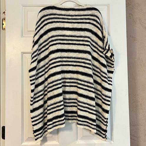 Mango NWT MNG Striped Poncho Cape Isabela Small