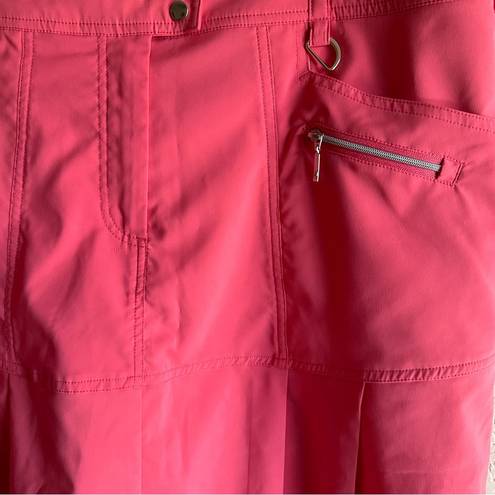 GGBlue Luxe Sport Skorts in Salmon Pink Size 12 Pleated Skirt Golf Pickleball