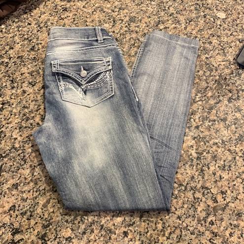 Joe Boxer Women's  Low Rise Denim Blue Ankle Jeans Size 5 GUC #7925