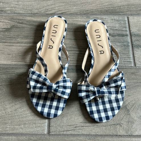 Unisa  gingham bow sandal