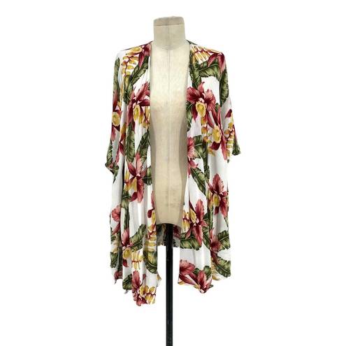 Show Me Your Mumu  Kimono in Aloha Bloom Cloud Print Tropical Size Small