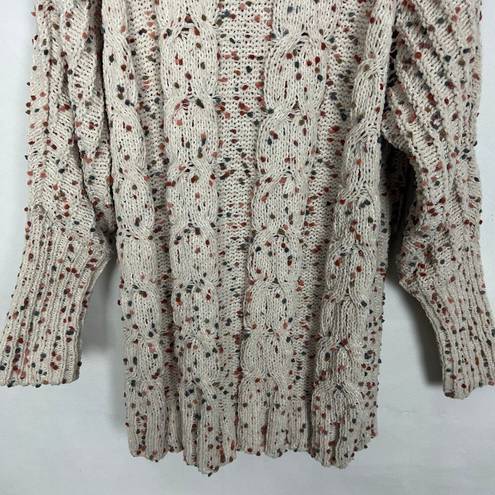 The Moon  & Madison Textured Speckled Turtleneck Chunky Sweater Size Small