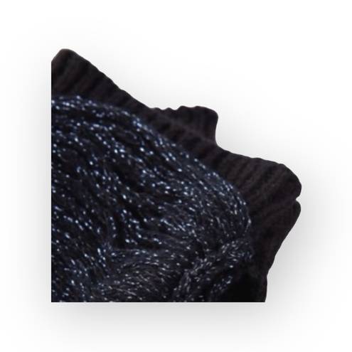 Rare: new Pencey ✵ Fringe Fingerless Gloves ✵ Black Metallic ✵ Edgy Chic Blingy