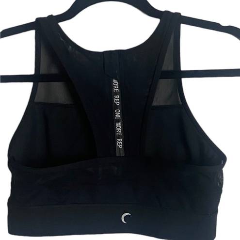 Zyia  Active Size S Black Leopard All Star Sports Bra High Neck One More Rep Zip