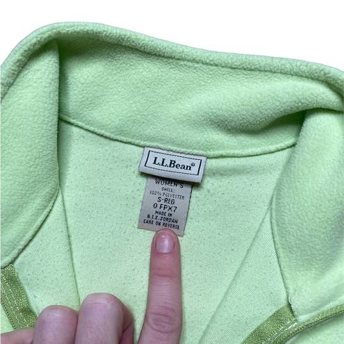L.L.Bean  Classic Fleece Vest Lime Green Small