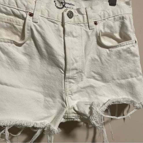 Reformation  Charlie High Rise Jean Short Vintage White Color- Size 26