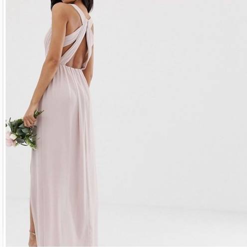 TFNC  London Bridesmaid Maxi Dress in Light Mauve Women’s Size 8 Surplice V-neck