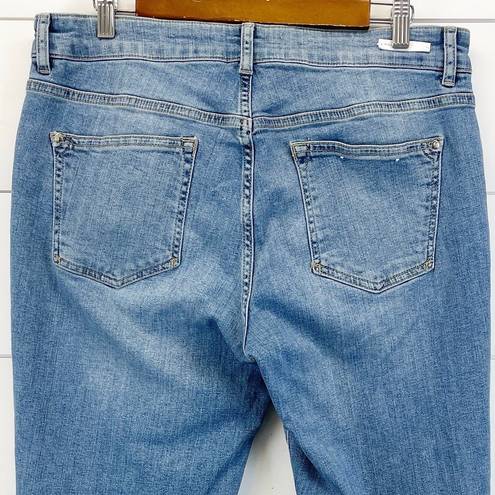 Pilcro and the Letterpress  Size 14 Hyphen Pearl Womens Jeans Beaded Fray Crop