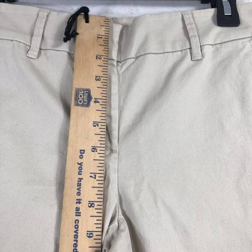 The Loft  Womens Pants Sz 8P Khaki Moderen Chino Crop Fite Petite Tan Beige Stretch