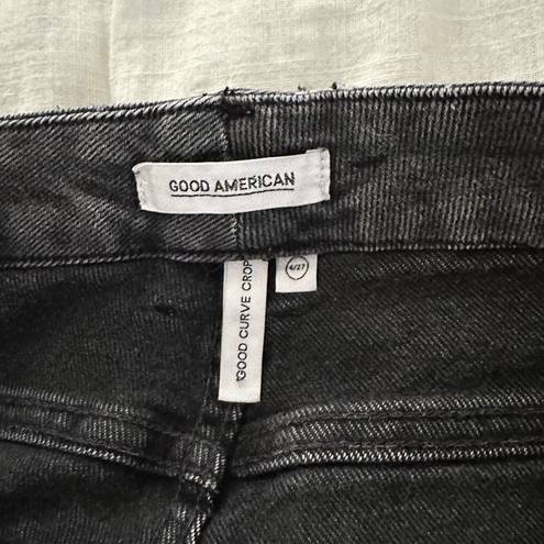 Good American  Women’s 27 Black Good Curve Crop Jeans