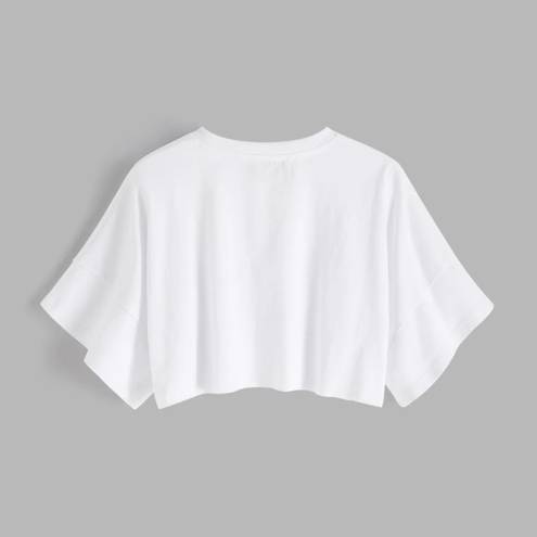 Cider White Solid Crop Top