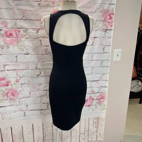 L'Agence  Women's Emma Little Cut Out Back Black Bodycon Party Dress Size XS