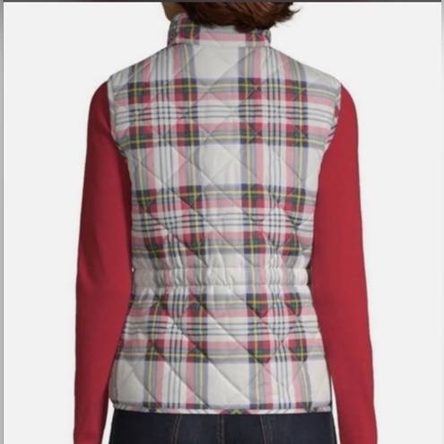 St. John’s Bay  Quilted Plaid Vest // NWT