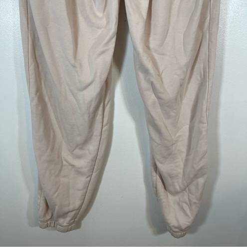 Aritzia tna airy fleece sweatpants light pink high rise pockets drawstring sz M Size M