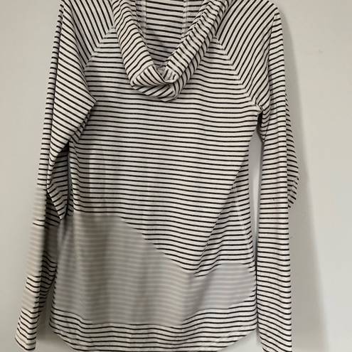 MTA Sport  women’s small long sleeve white striped athletic top