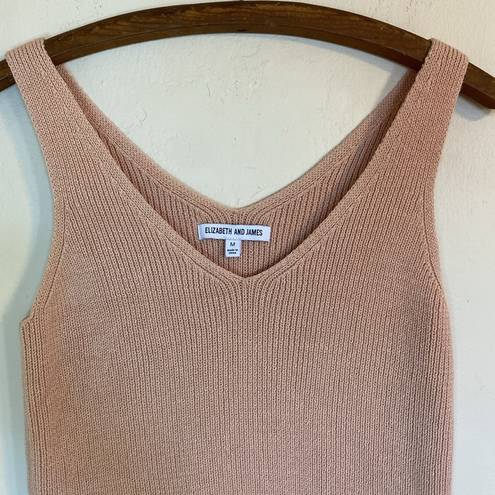 Elizabeth and James  Women’s Peach Sleeveless Cotton/Rayon Knit Tank Sweater Sz M