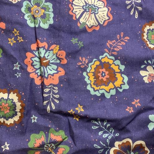 Marine layer  NWT Linen Blend Laney Floral Short Dress Purple Large $128