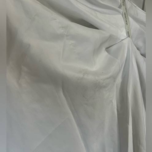 Oleg Cassini  Satin Lace Strapless Wedding Dress Size 4