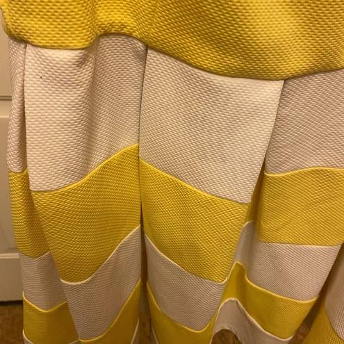 Tiana B  SUNNY YELLOW AND WHITE STRIPED DRESS SIZE 14