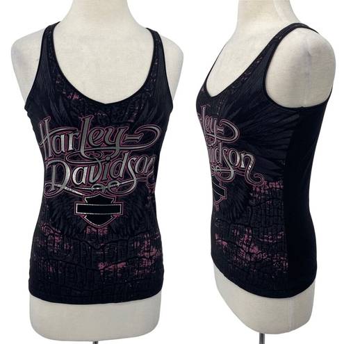 Harley Davidson  Tank Top Graceland Graphic Logo Memphis Tennessee Womens Small