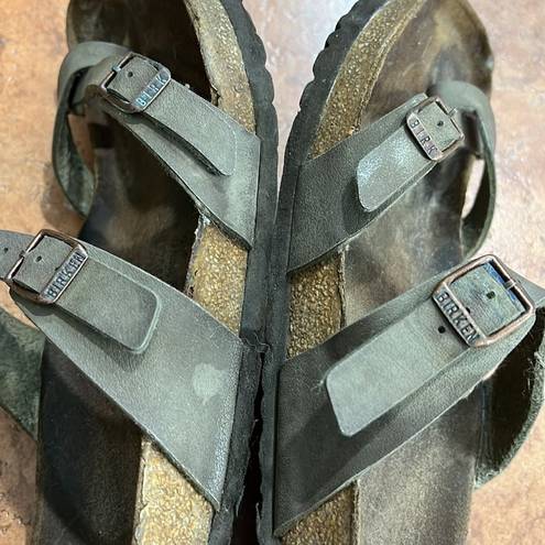 Birkenstock  Brown Leather Mayari Sandals Size: 39