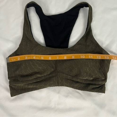 Koral  Womens Size S Fir Green Ring Foliage Sports Bra Gym Low Support Racerback