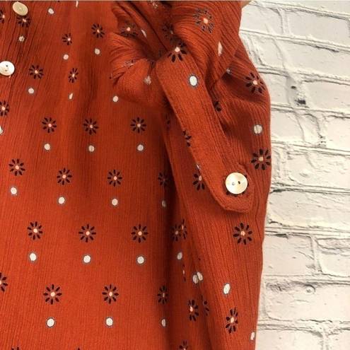 Harper  floral button down blouse xs