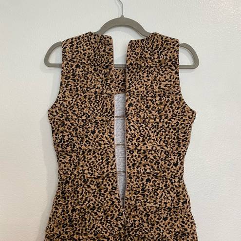 Marvin Richards  Leopard Print Sleeveless Sheath Dress Sz 4