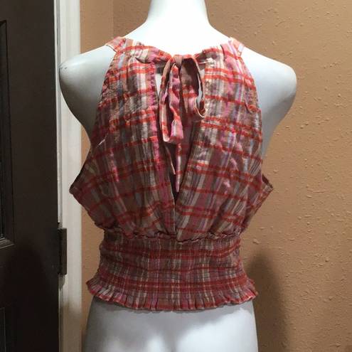 Pilcro  plaid sleeveless blouse nwt