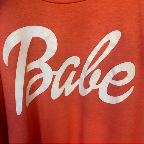 Parker Kenzie  boutique NEW oversized coral Babe sweatshirt size Large