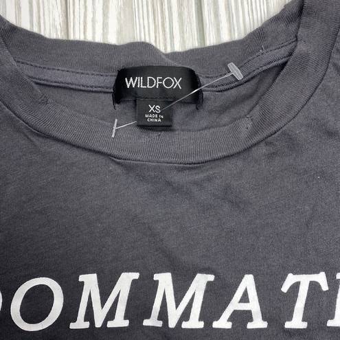 Wildfox 270-
Gray Roommate Of The Year Dog Graphic Small New Cotton Tee Shirt