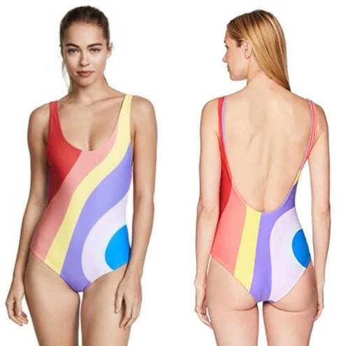 Mara Hoffman NWT  Swin Mia One Piece Printed Swimsuit Rainbow Multi Small