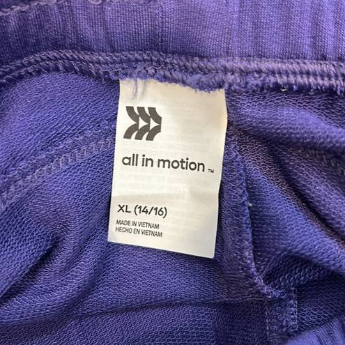 All In Motion 👀 $5.00 bundle item, , purple jogger pants size XL juniors 14/16