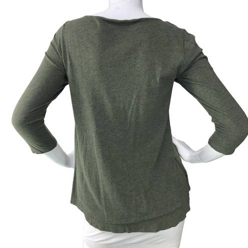 J.Jill  Pure Jill Womens Size XS Green TShirt Top Round Neck Comfort