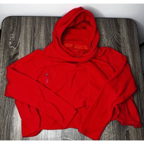 Free People  Movement Women’s Large L Red Fleece Good Pullover Jacket